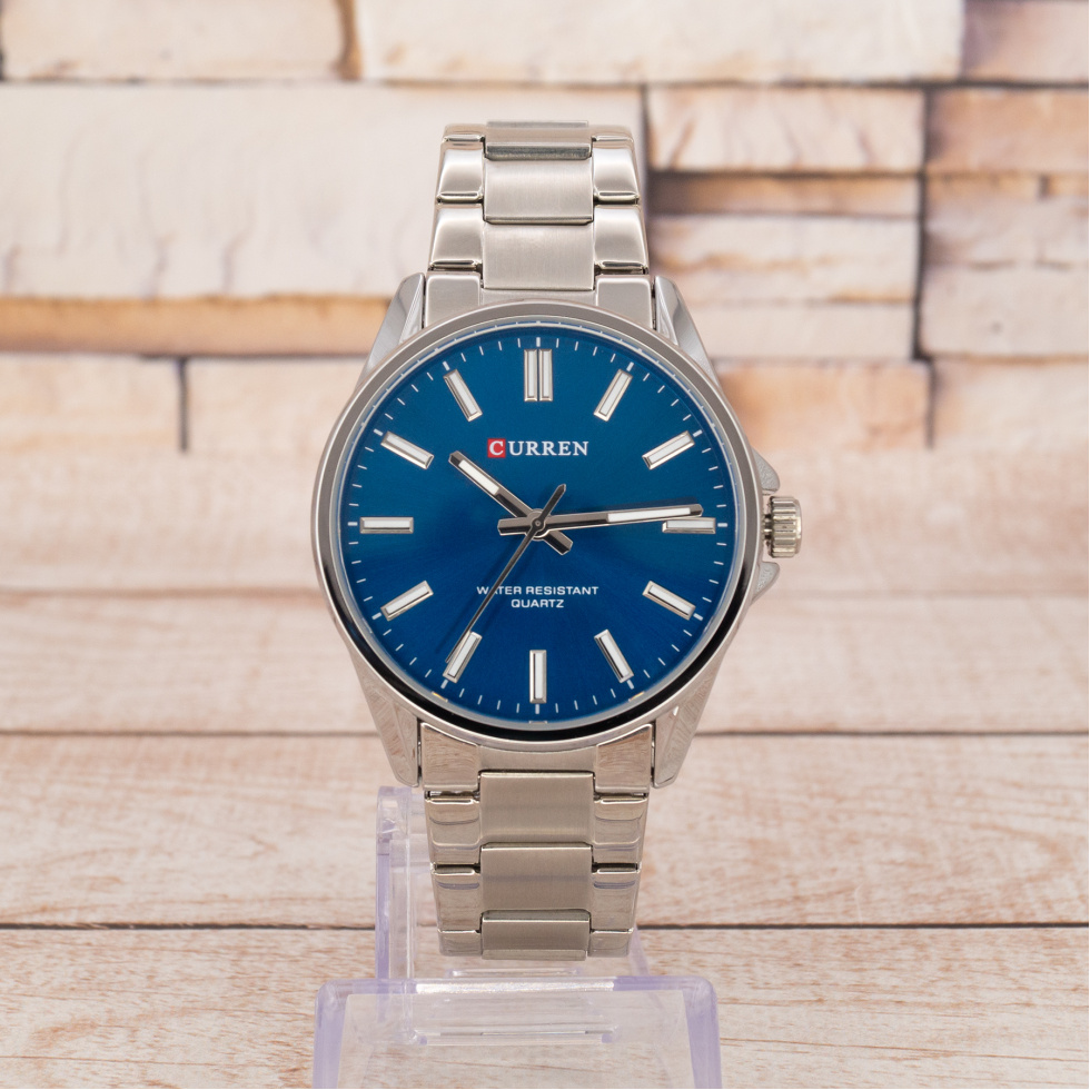 Живые фото часов Curren 9090 Silver-Blue 0