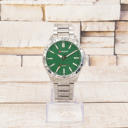 Годинник чоловічий Curren 8452 Silver-Green-0