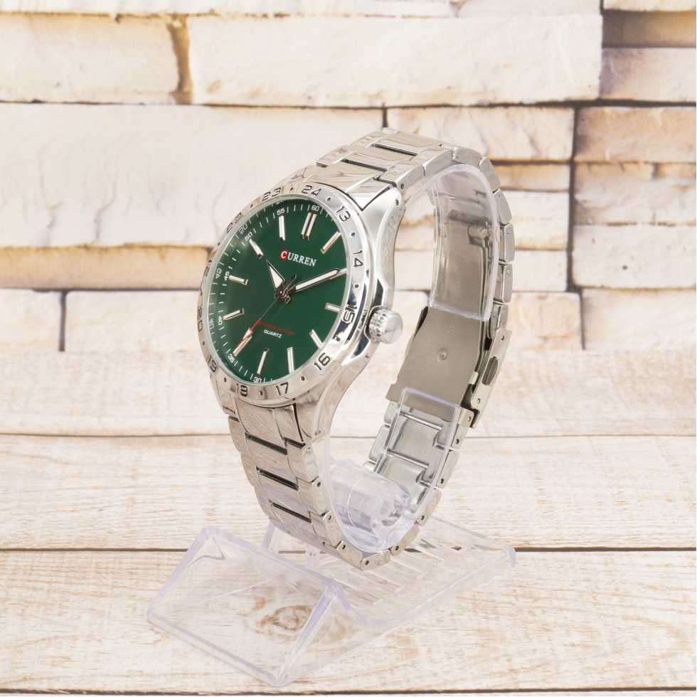 Живі фото годинника Curren 8452 Silver-Green 1