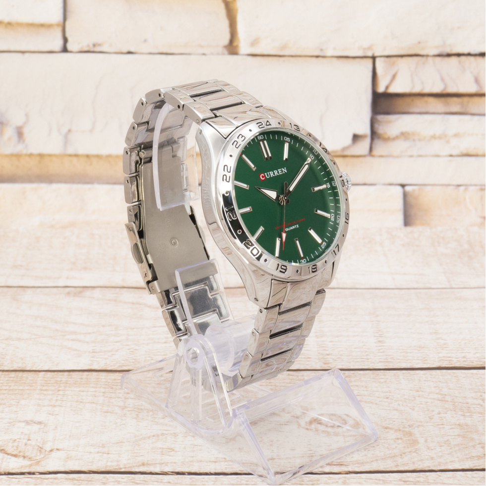 Живі фото годинника Curren 8452 Silver-Green 2