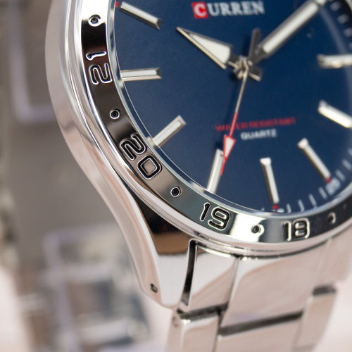 Годинник чоловічий Curren 8452 Silver-Blue-5