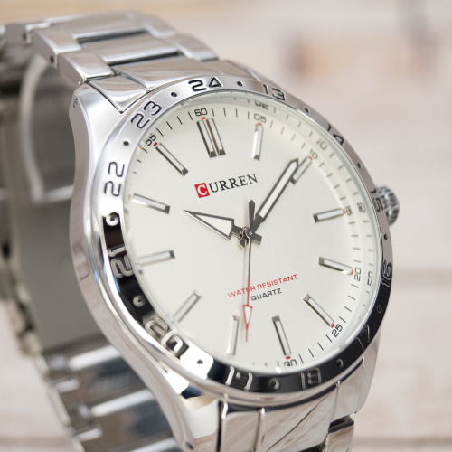 Часы мужские Curren 8452 Silver-White-3