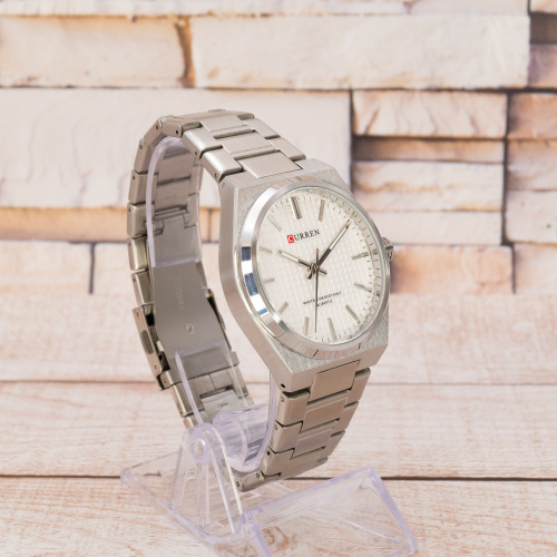 Часы мужские Curren 8439 Silver-White-3