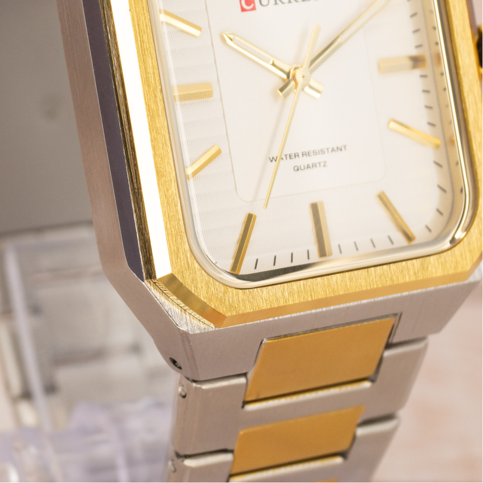 Живые фото часов Curren 8457 Gold-White 4