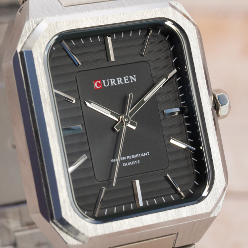 Часы мужские Curren 8457 Silver-Black-3