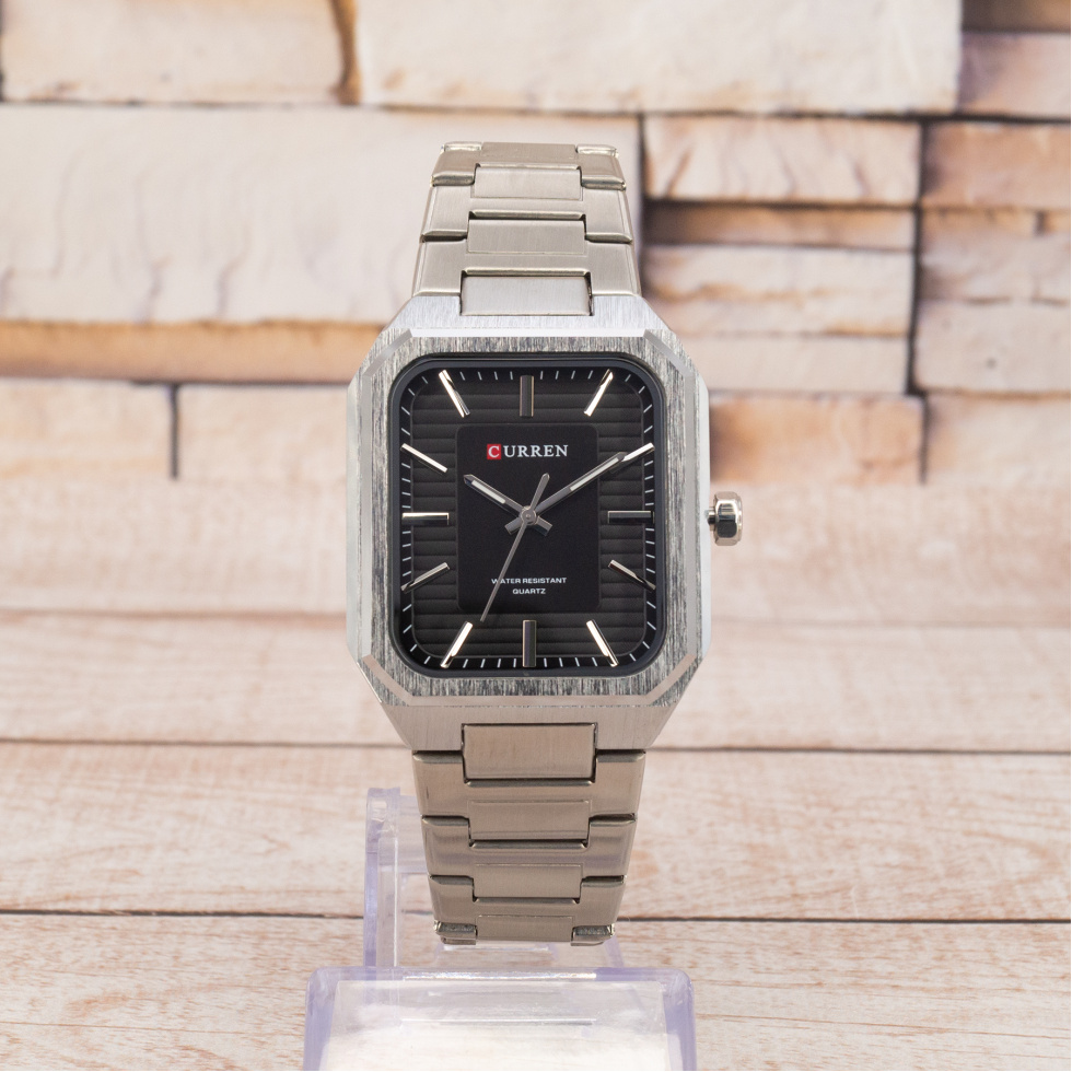 Живые фото часов Curren 8457 Silver-Black 0