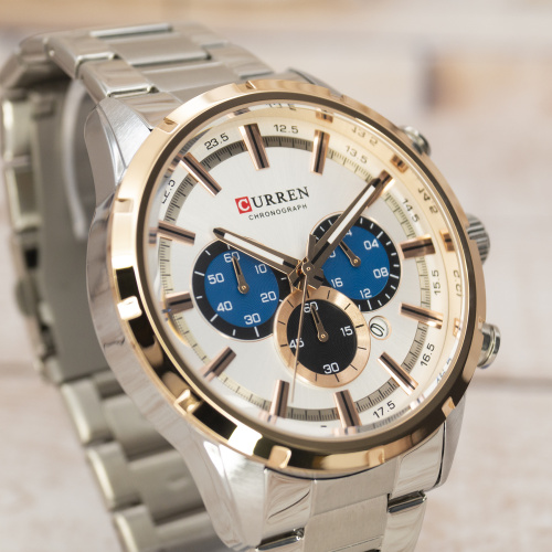 Часы мужские Curren 8355 Silver-White-3