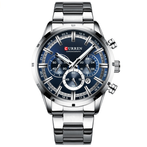 Часы мужские Curren 8355 Silver-Blue Flag