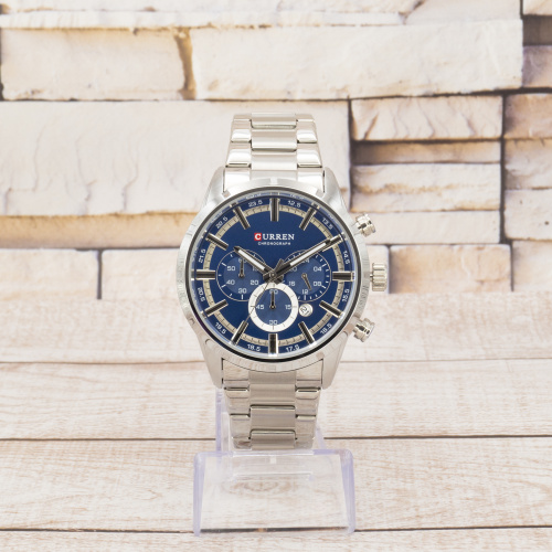 Часы мужские Curren 8355 Silver-Blue Flag-0