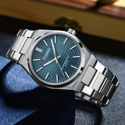 Часы мужские Curren 8439 Silver-Blue-1