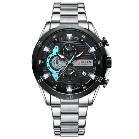  Curren 8402 Silver-Black