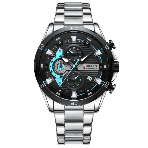 Часы мужские Curren 8402 Silver-Black