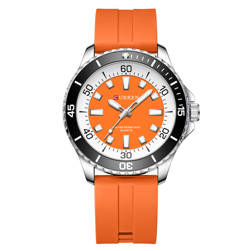 Часы мужские Curren 8448 Silver-Orange