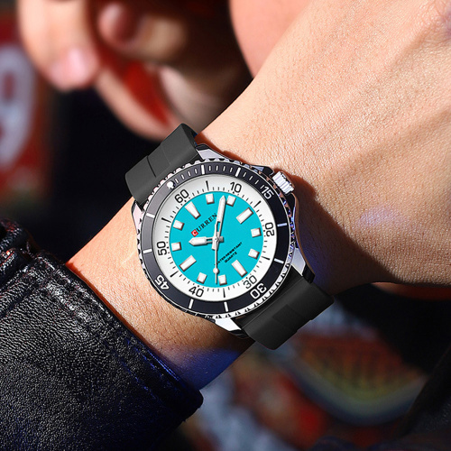 Часы мужские Curren 8448 Silver-Blue-Black-1