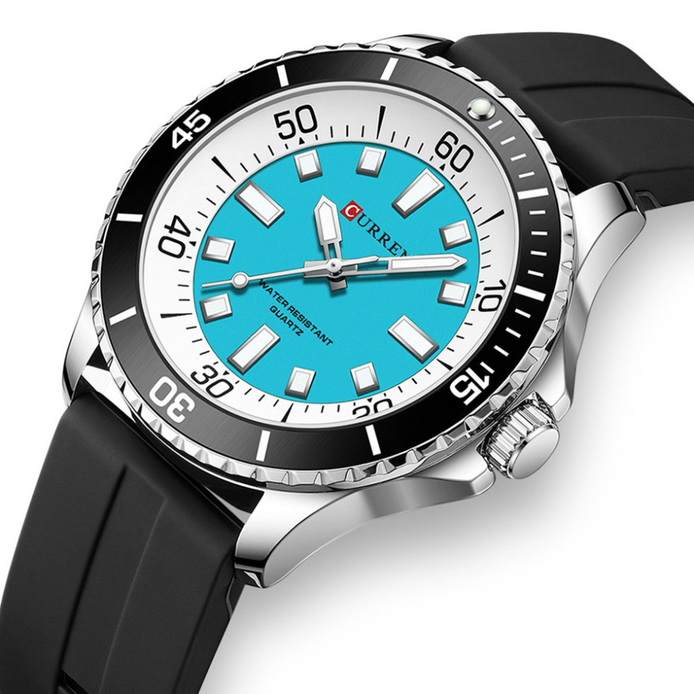 large Часы мужские Curren 8448 Silver-Blue-Black 0