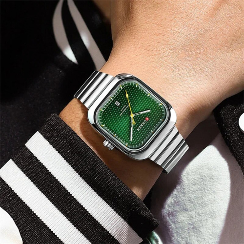 Часы мужские Curren 8460 Silver-Green-2