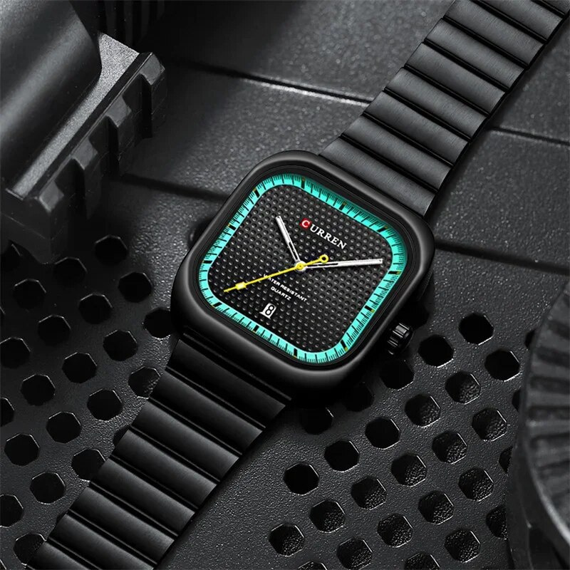large Годинник чоловічий Curren 8460 All Black 1