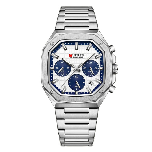Часы мужские Curren 8459 Silver-White