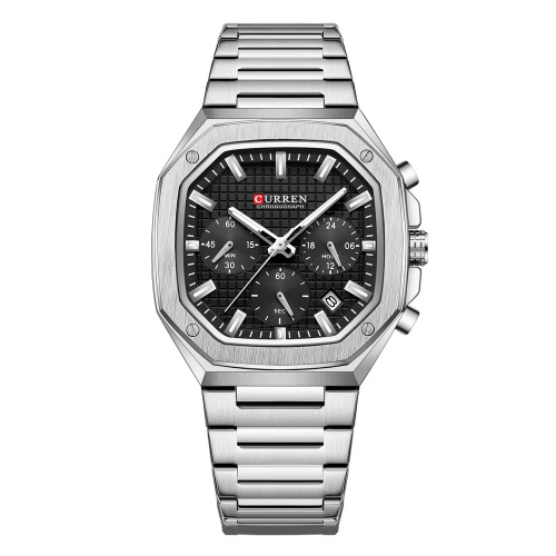 Часы мужские Curren 8459 Silver-Black