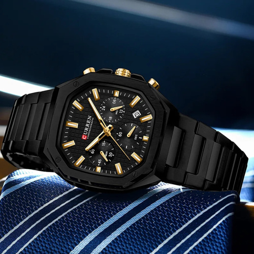 Часы мужские Curren 8459 Black-1