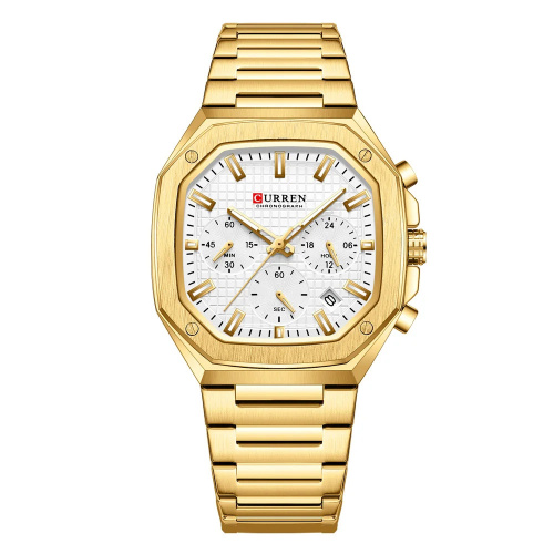 Часы мужские Curren 8459 Gold-White