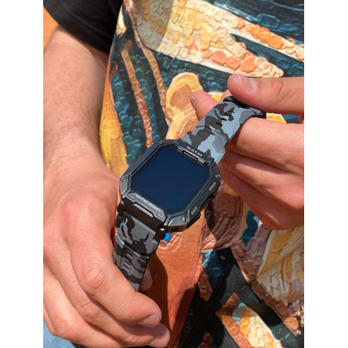 Часы мужские Modfit Warrior All Black Camo Band-2
