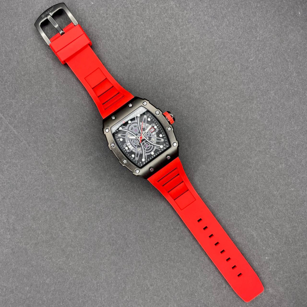 large Часы мужские Curren 8438 Black-Red 0
