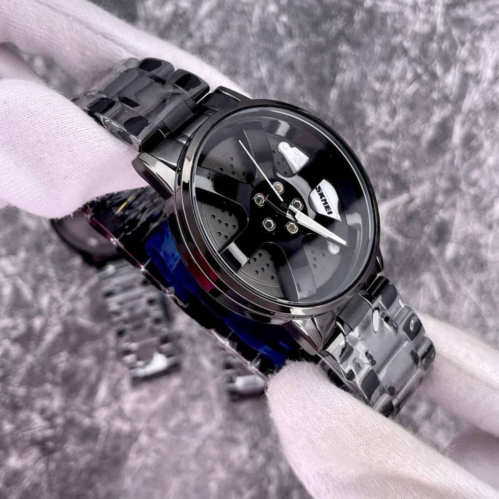 large Годинник чоловічий Skmei 1824BK Black 0