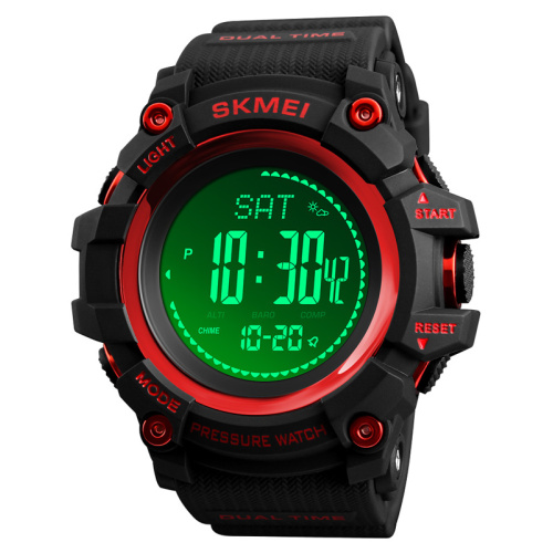 Годинник чоловічий Skmei 1358 Black-Red Smart Watch Compass-0