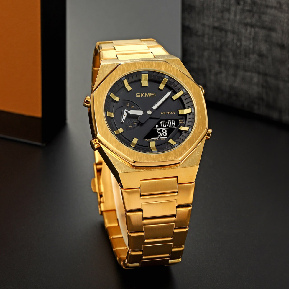large Часы мужские Skmei 1816 Gold-Black 0