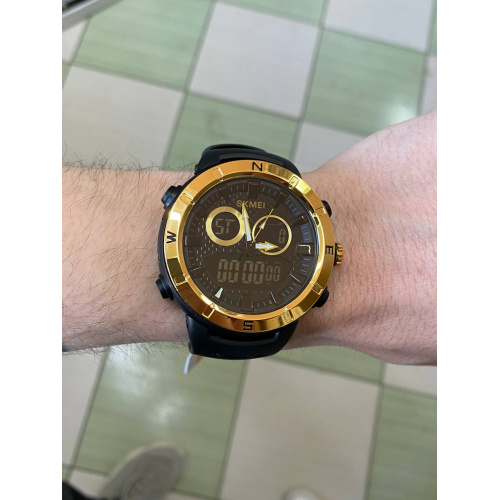 Часы мужские Skmei 2014GDBK Gold-Black-3