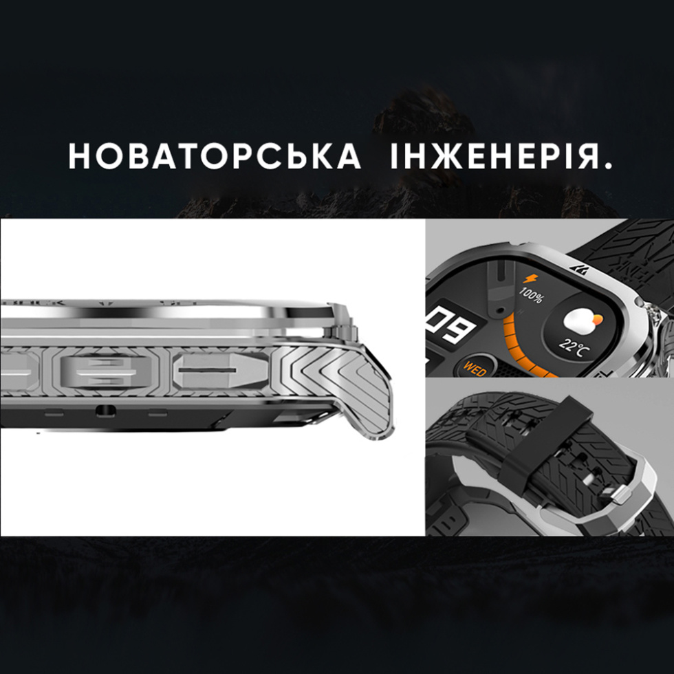 large Часы мужские Розумний годинник Kospet TANK M3 Black 5