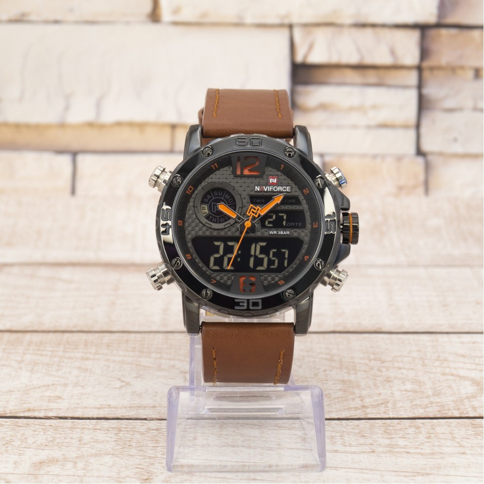 Живые фото часов NaviForce NF9134M Brown-Orange 0