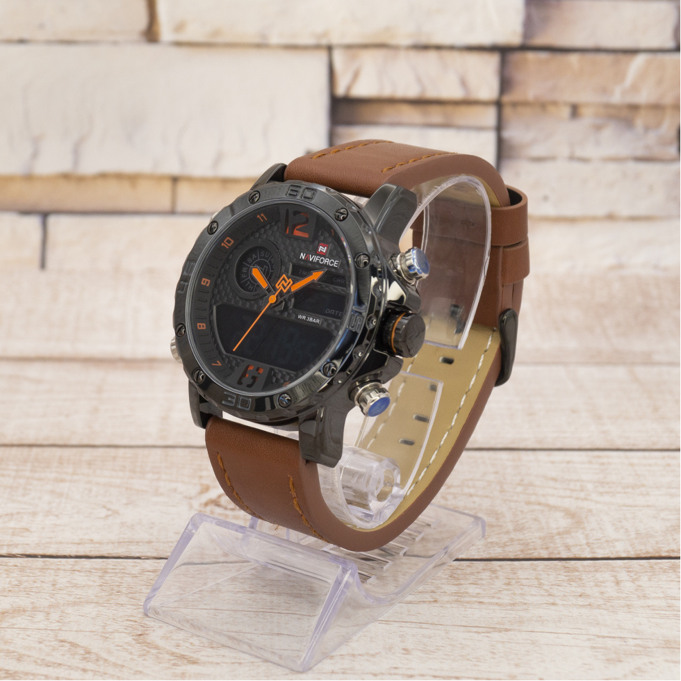 Живые фото часов NaviForce NF9134M Brown-Orange 1
