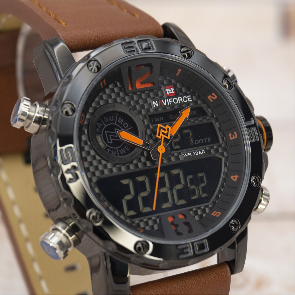 Живые фото часов NaviForce NF9134M Brown-Orange 3