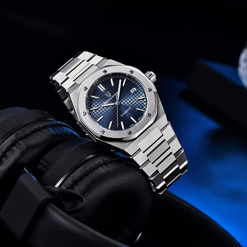 large Часы мужские Pagani Design PD-1673 Silver-Blue 0
