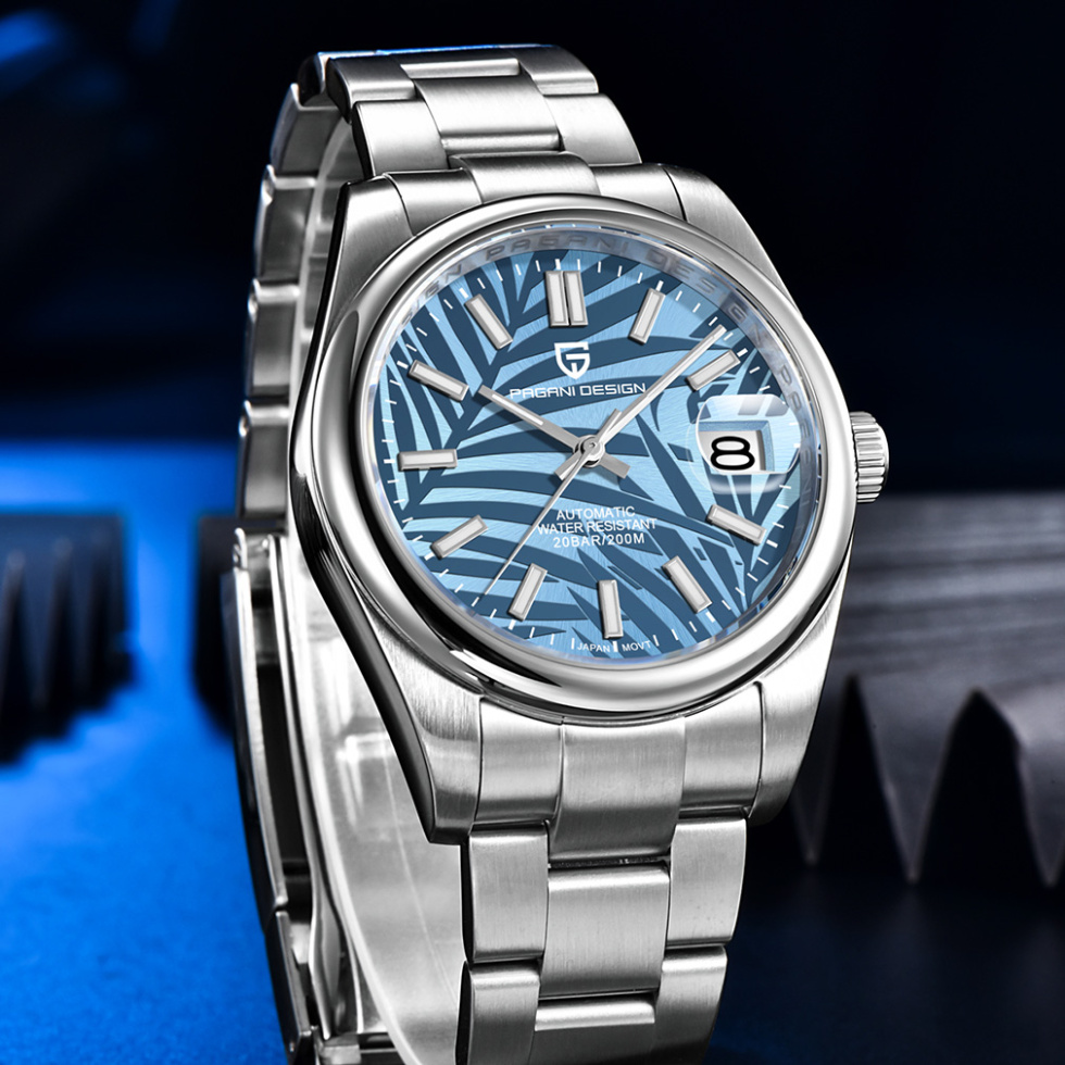 large Часы мужские Pagani Design PD-1715 Silver-Blue 1