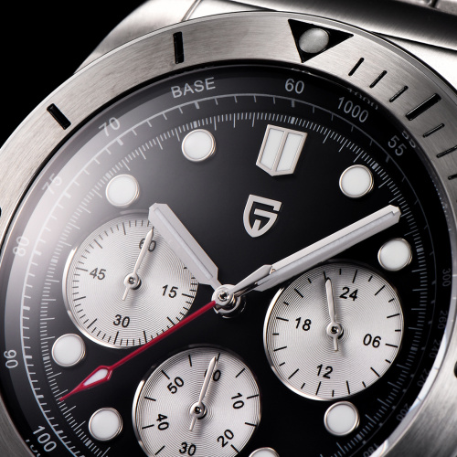 Часы мужские Pagani Design PD-1705-1 Silver-Black Steel-1
