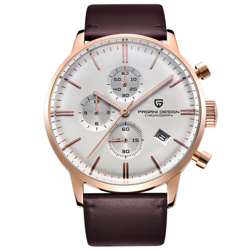 Часы мужские Pagani Design PD-2720 Gold-White-Brown