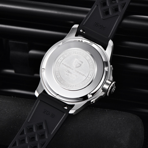 Часы мужские Pagani Design PD-1780 Black-Silver-Black-2