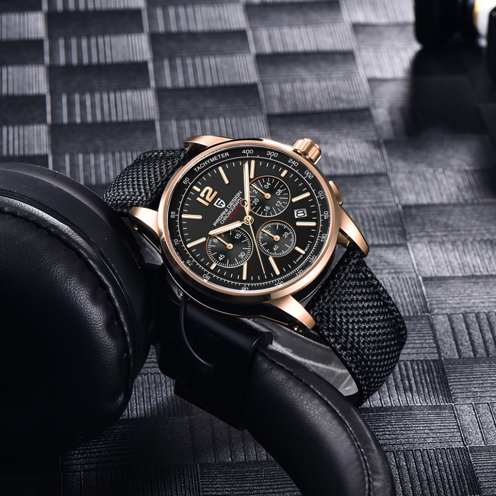 large Часы мужские Pagani Design YS008 Rose Gold-Black 2