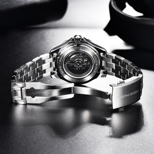 Часы мужские Pagani Design PD-1685 Silver-Black Steel-2