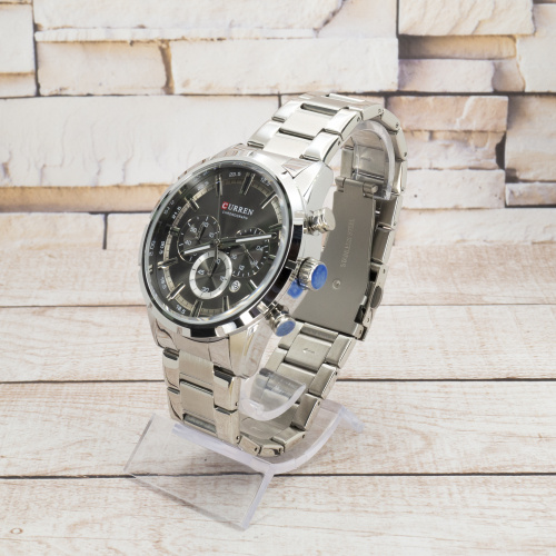 Часы мужские Curren 8355 Silver-Black-1