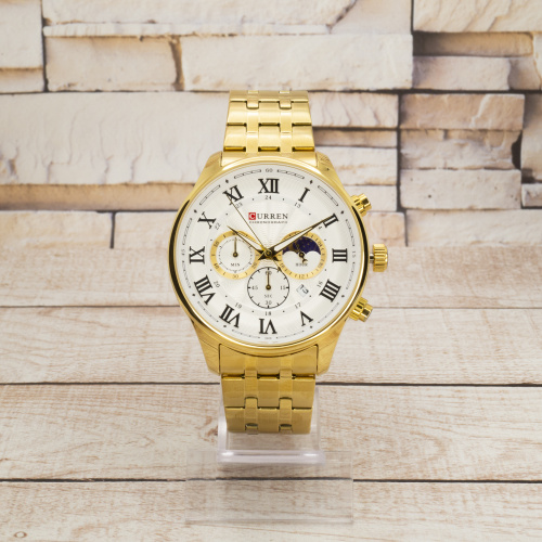 Часы мужские Curren 8427 Gold-White-0