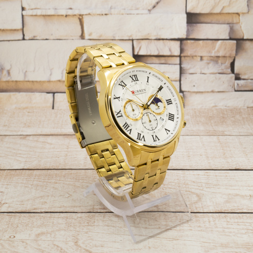 Часы мужские Curren 8427 Gold-White-2