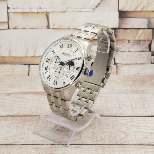 Часы мужские Curren 8427 Silver-White-1