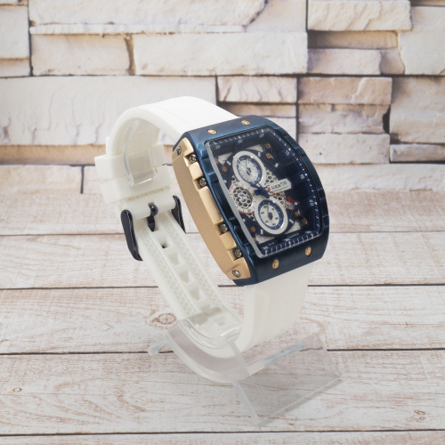 Часы мужские Curren 8442 Blue-Gold-White-2