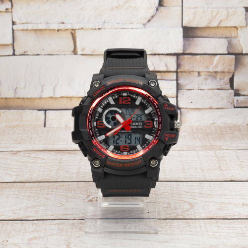 Часы мужские Skmei 1283 Black-Red-1
