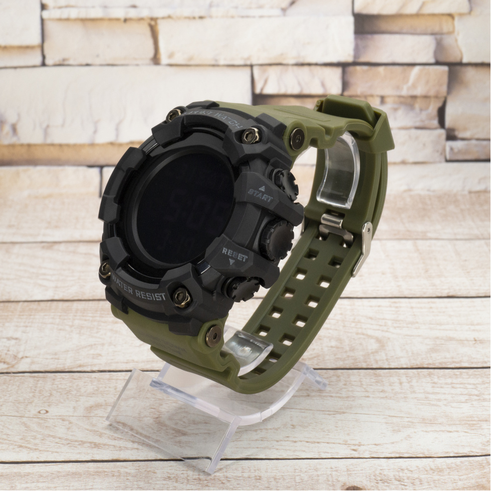 Живые фото часов Skmei 1968 Military-Black 1