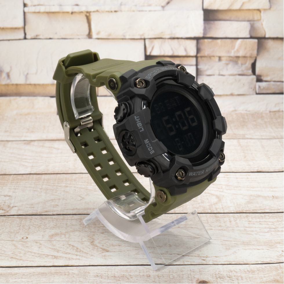 Живые фото часов Skmei 1968 Military-Black 2